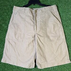 Banana Republic‎ Shorts Men's 34 Khaki Utility Flat Front Cargo Y2K Style